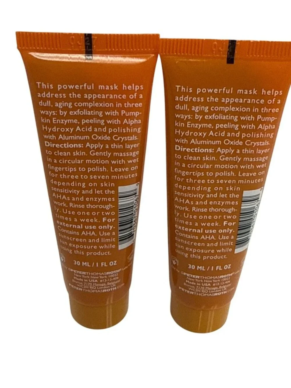 Peter Thomas Roth Pumpkin Enzyme Mask 30ml Lot of 2 Enzymatic Resurfacer NEW